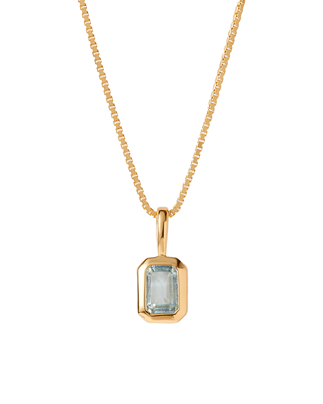 Adara's™ Blue Topaz December Birthstone Pendant, 10K Yellow Gold