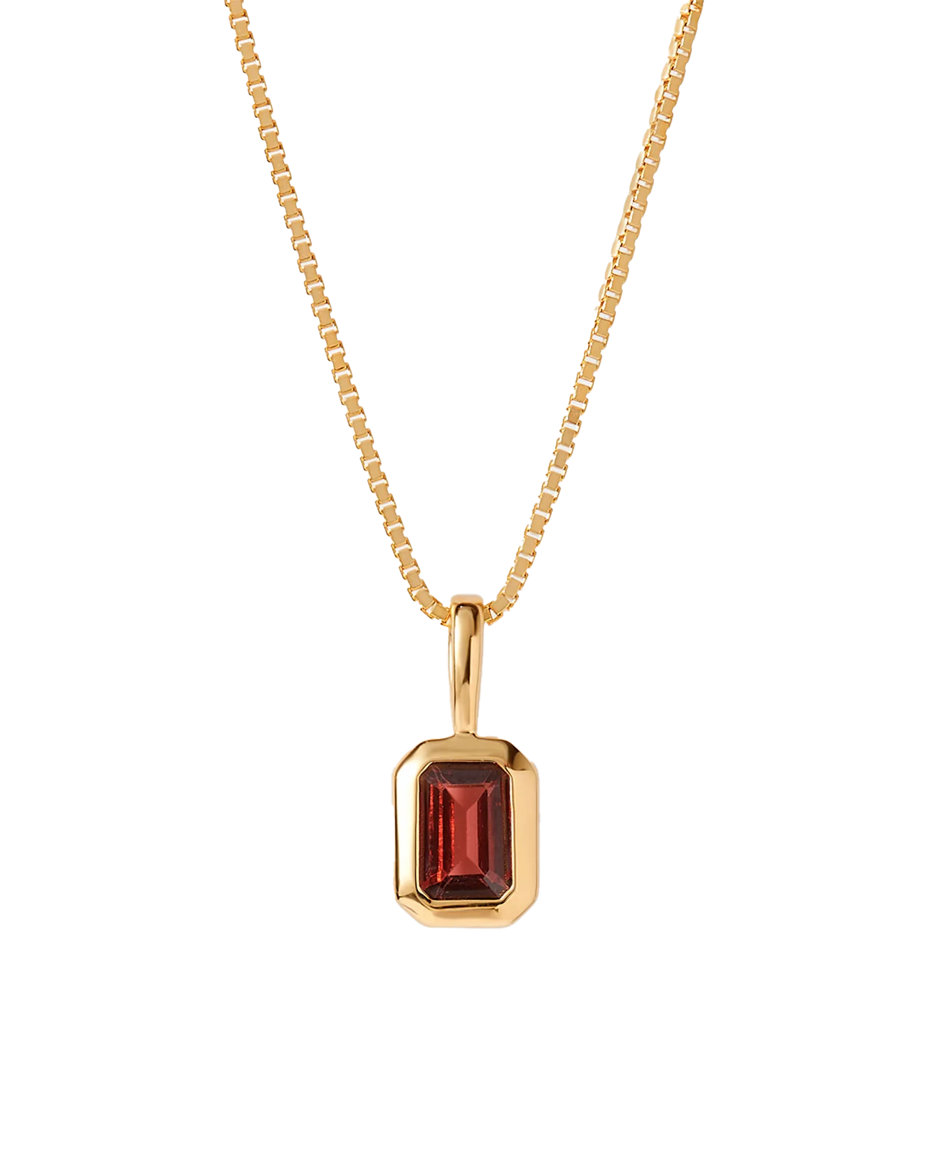 Adara's™ Garnet January Birthstone Pendant, 10K Yellow Gold