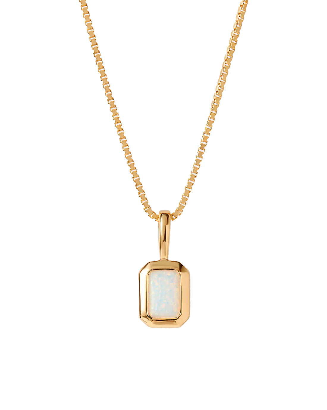 Adara's™ Opal October Birthstone Pendant, 10K Yellow Gold
