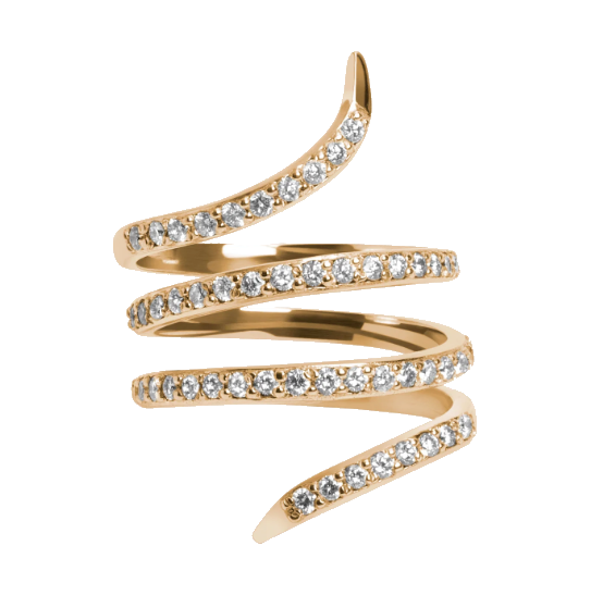 Adara's™ Diamond Snake, 0.685 Carat SI Diamonds, 14K Yellow Gold