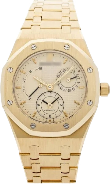 Adara's™ Audemars Piguet® Royal Oak Watch, White Dial 36mm, 18K Yellow Gold